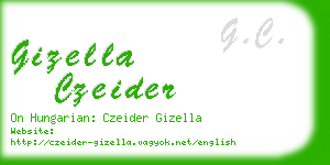 gizella czeider business card